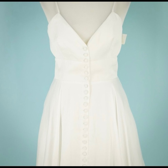 Joanna August 8 White Joplin Button Front Dress - Picture 10 of 12